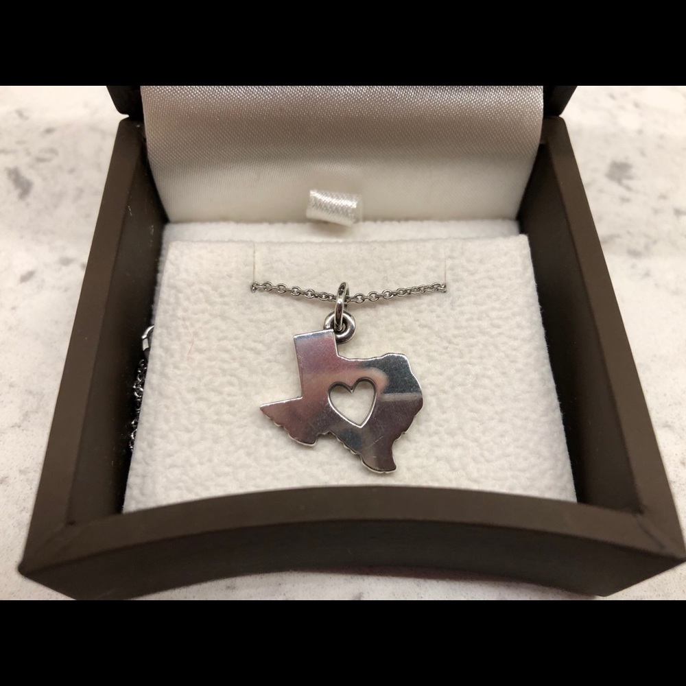 James Avery silver heart necklace and chain